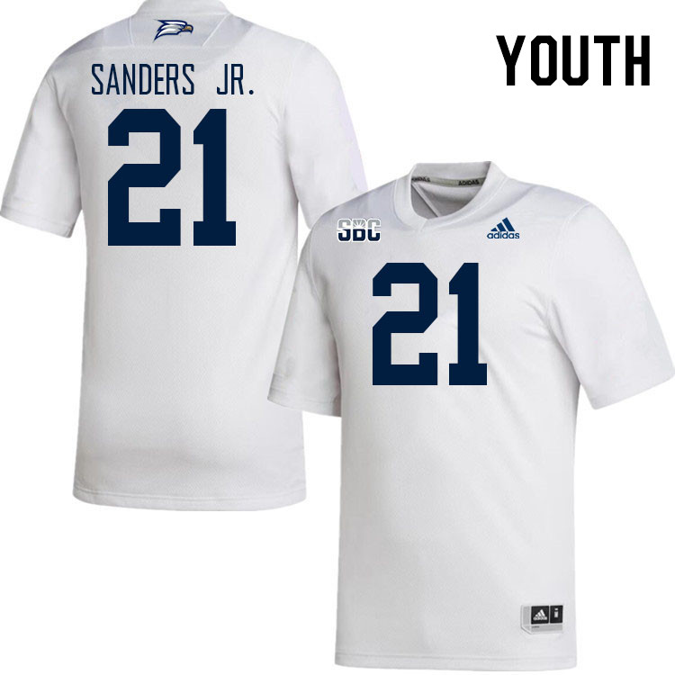 Youth #21 Marcus Sanders Jr. Georgia Southern Eagles College Football Jerseys Stitched Sale-White